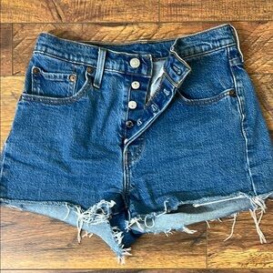 Levi's Blue Jean Shorts Distressed Cut-Off Style